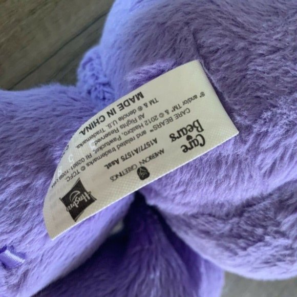 Care Bears Harmony Bear Purple Plush 13" Flower Embroidered Stuffed animal toy - Picture 6 of 7